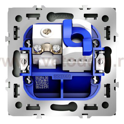 Розетка телевизионная встраиваемая VOLTUM S70 TV+RJ45 кат. 6, (титан)