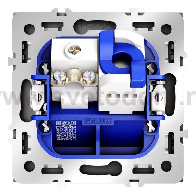 Розетка телевизионная встраиваемая VOLTUM S70 TV+RJ45 кат. 6, (графит)