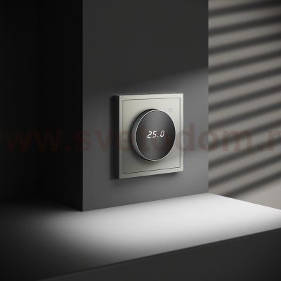 Терморегулятор электронный VOLTUM S70 с индикацией и датчиком, для теплого пола, (сталь) (VLS070105)