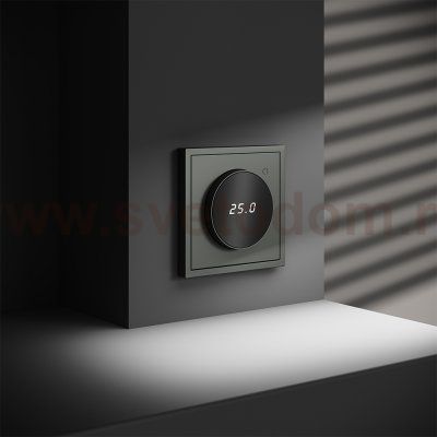 Терморегулятор электронный VOLTUM S70 с индикацией и датчиком, для теплого пола, (титан) (VLS070106)