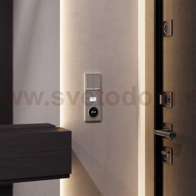 Терморегулятор электронный VOLTUM S70 с индикацией и датчиком, для теплого пола, (капучино)