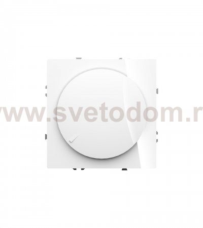 Светорегулятор встраиваемый VOLTUM S70 поворотно-нажимной 600 Вт, (белый глянцевый) (VLS070301)