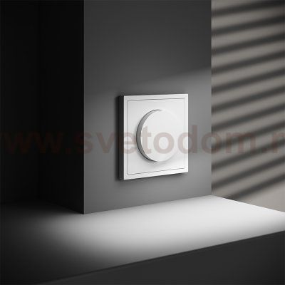 Светорегулятор встраиваемый VOLTUM S70 поворотно-нажимной 600 Вт, (белый глянцевый) (VLS070301)