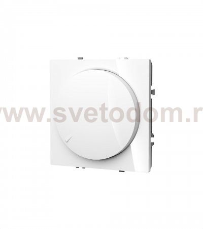 Светорегулятор встраиваемый VOLTUM S70 поворотно-нажимной 600 Вт, (белый глянцевый) (VLS070301)
