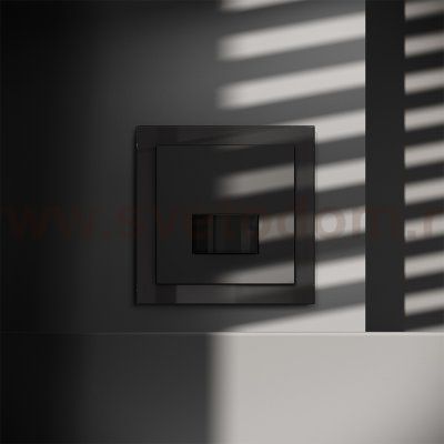 Датчик движения встраиваемый VOLTUM S70, (черный матовый) (VLS070508)