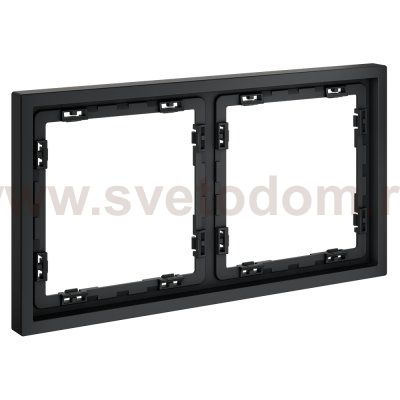 Рамка пластиковая VOLTUM S70 на 2 поста, (графит) (VLS100207)