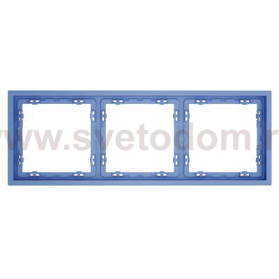 Рамка пластиковая VOLTUM S70 на 3 поста, (деним)