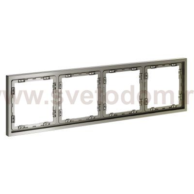 Рамка пластиковая VOLTUM S70 на 4 поста, (шелк) (VLS100404)