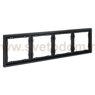 Рамка пластиковая VOLTUM S70 на 4 поста, (графит) (VLS100407)