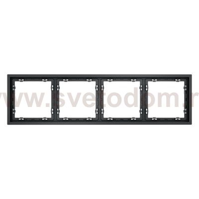 Рамка пластиковая VOLTUM S70 на 4 поста, (графит) (VLS100407)