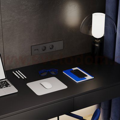 Рамка пластиковая VOLTUM S70 на 4 поста, (черный матовый) (VLS100408)