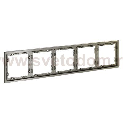 Рамка пластиковая VOLTUM S70 на 5 постов, (шелк) (VLS100504)