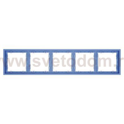 Рамка пластиковая VOLTUM S70 на 5 постов, (деним)