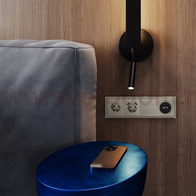 Рамка стеклянная VOLTUM S70 на 4 поста, (шелк, стекло) (VLS110404)