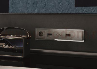 Рамка стеклянная VOLTUM S70 на 5 постов, (титан, стекло) (VLS110506)