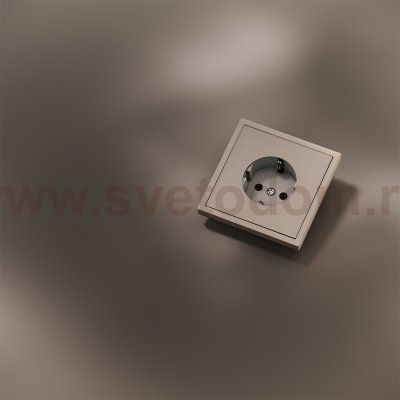 Накладка для розетки с заземлением, S70 Metal (платина)