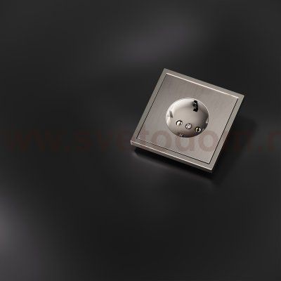 Накладка для розетки с заземлением, S70 Metal (никель)