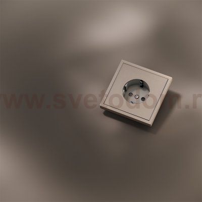 Накладка для розетки с заземлением и защитными шторками, S70 Metal (платина)
