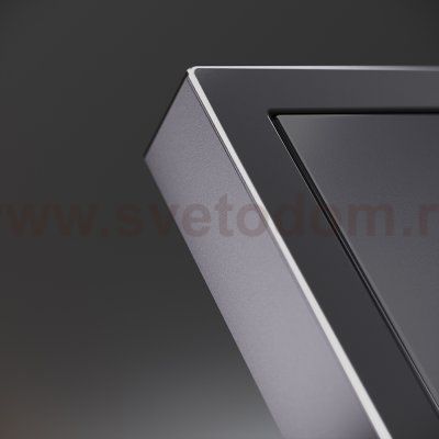 Накладка для розетки с заземлением и защитными шторками, S70 Metal (антрацит)