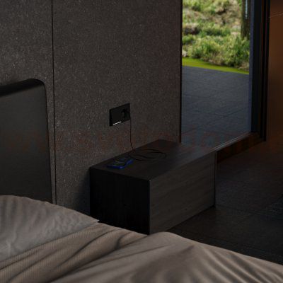 Накладка для розетки с заземлением и защитными шторками, с USB A+C, S70 Metal (антрацит)
