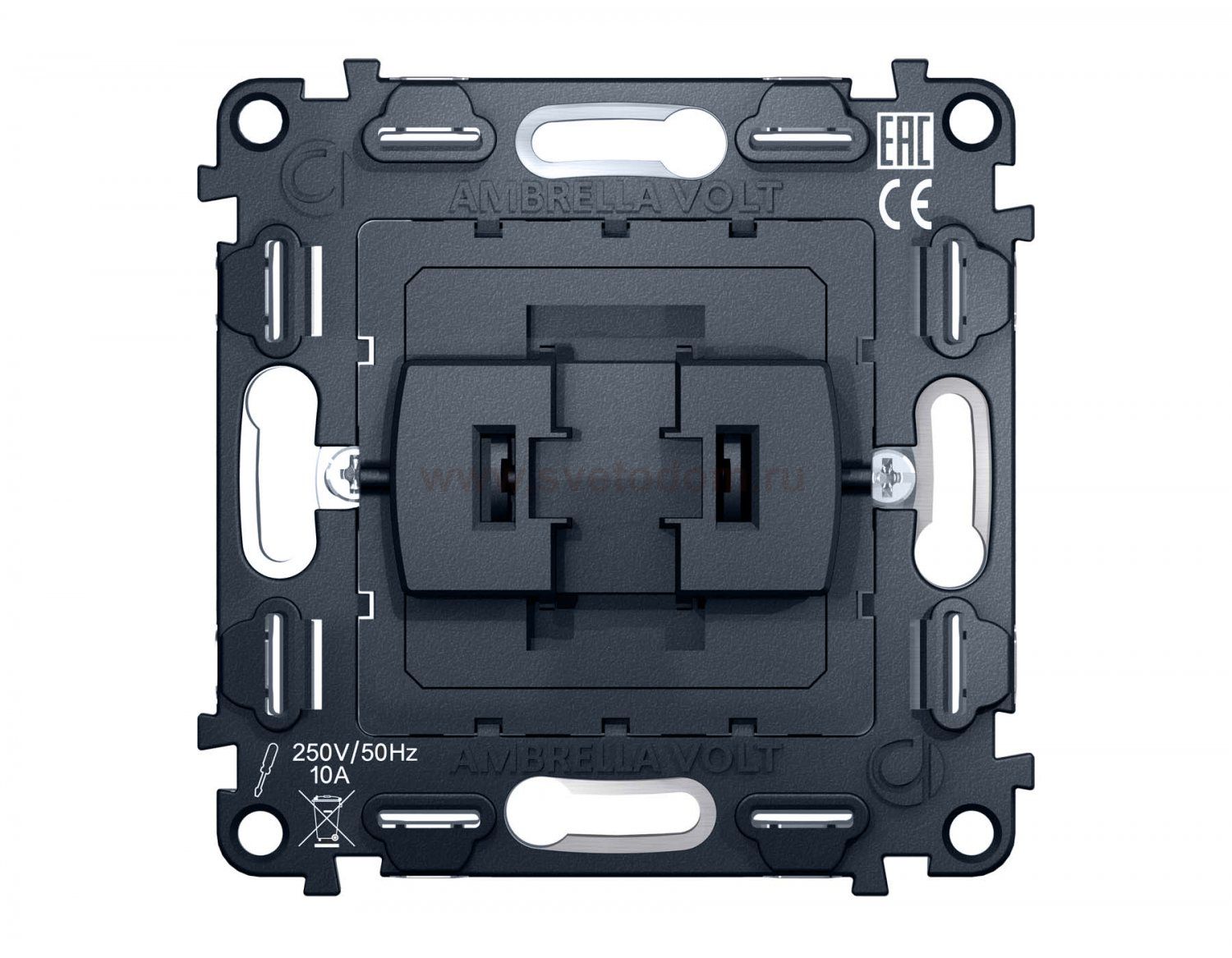 Механизм 1-клавишного перекрестного выключателя 10A-250V QUANT VM112 Ambrella Volt