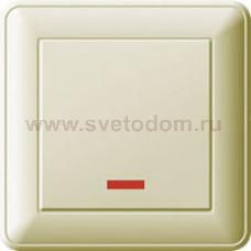 Выключатель с самовозвратным Wessen 59 с/у одноклавишныйС индик. (250В, 16АХ) слоновая кость (VS116-151-28)