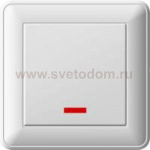 Выключатель Wessen 59 одноклавишный с индикацией белый (VS116-153-18)