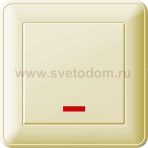 Выключатель Wessen 59 с/у одноклавишныйС индик. (250В, 16АХ) слоновая кость (VS116-153-28)