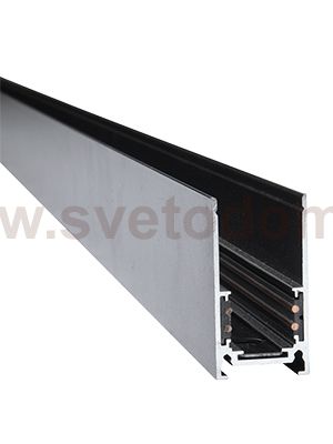 Шинопровод накладной магнитный 20 мм, длина 1м, черный Vitaluce VT0200016-01