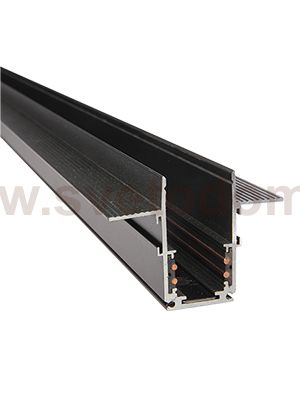 Шинопровод скрытой установки магнитный 20 мм, длина 2м, черный Vitaluce VT0200023-01