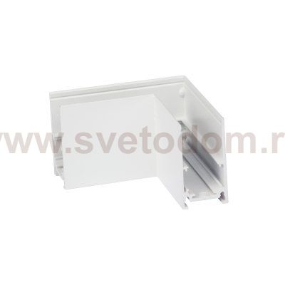 Коннектор угловой горизонт. 20 мм магнитный 80*80 мм для накладного шинопровода, белый Vitaluce VT0200025-00