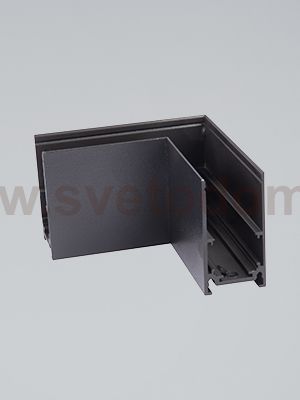 Коннектор угловой горизонт. 20 мм магнитный 80*80 мм для накладного шинопровода, черный Vitaluce VT0200025-01