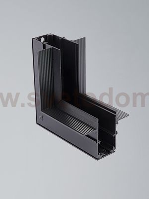 Коннектор угловой внутренний 20 мм магнитный 100*100 мм для шинопровода скрытой установки, черный Vitaluce VT0200030-01