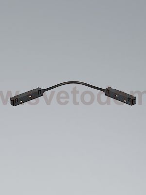 Поворотный коннектор питания 48В для магнитного шинопровода 20 мм, черный Vitaluce VT0200036-01