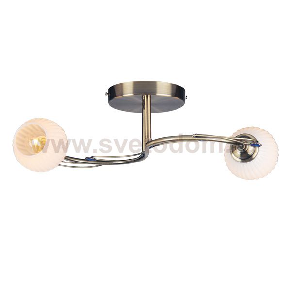 Светильник потолочный Valloni-CL60E27*2AB металл, стекло E27*60W*2