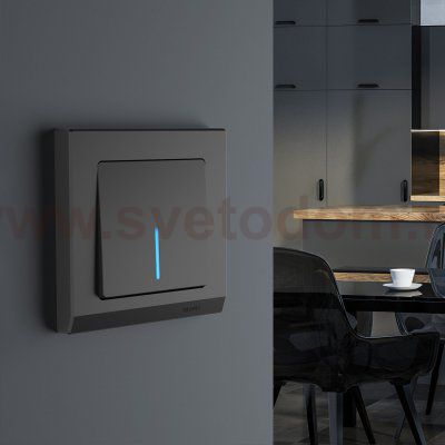 Рамка из поликарбоната на 1 пост Stark черный W0011808