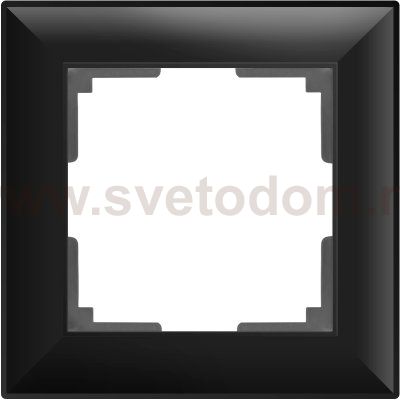 Рамка из поликарбоната на 1 пост Fiore черный W0012208