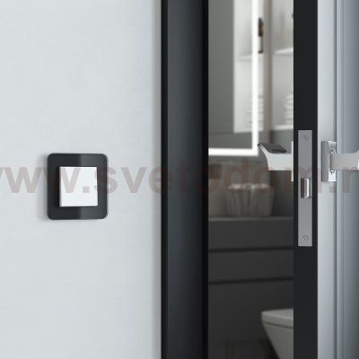 Рамка из стекла на 1 пост Elite черный W0012448