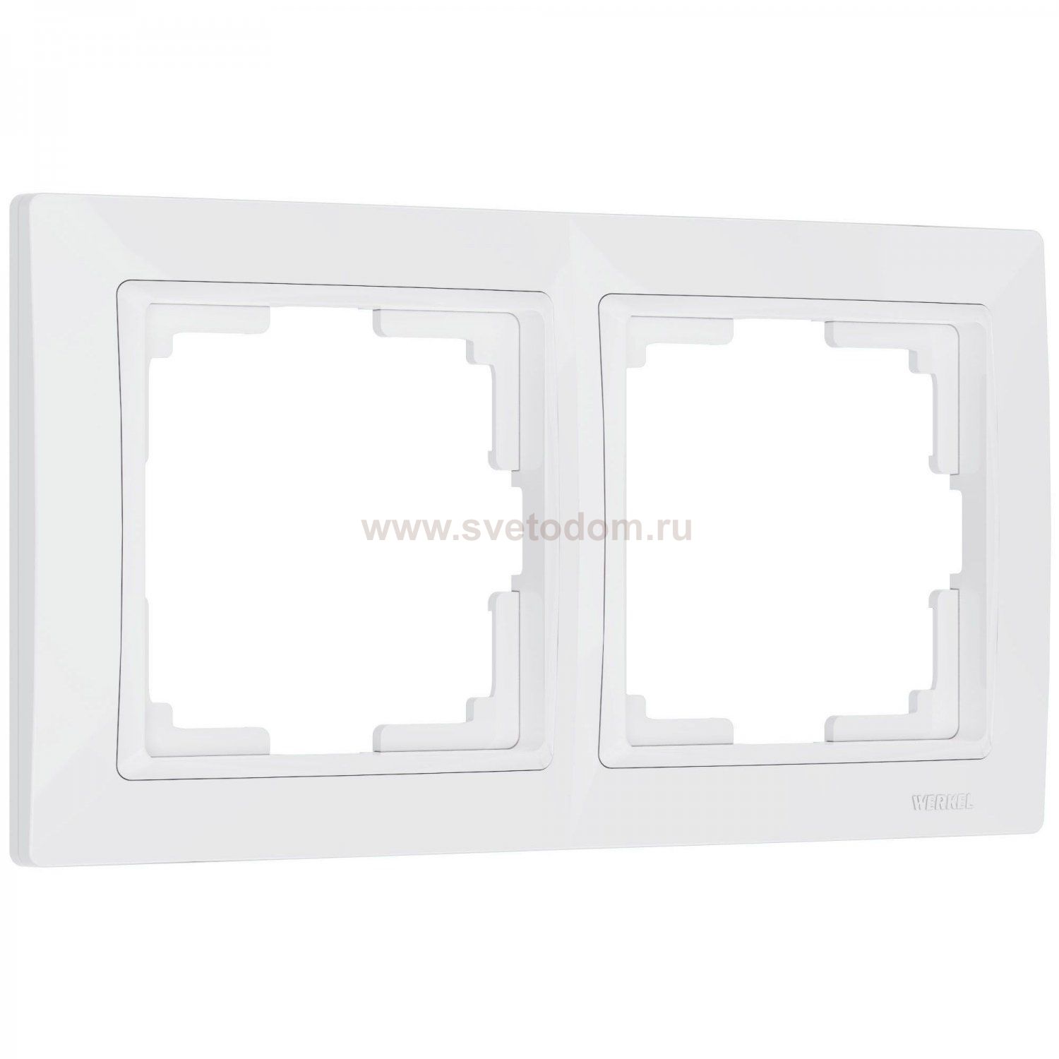 Рамка из поликарбоната на 2 поста Snabb Basic белый W0022001