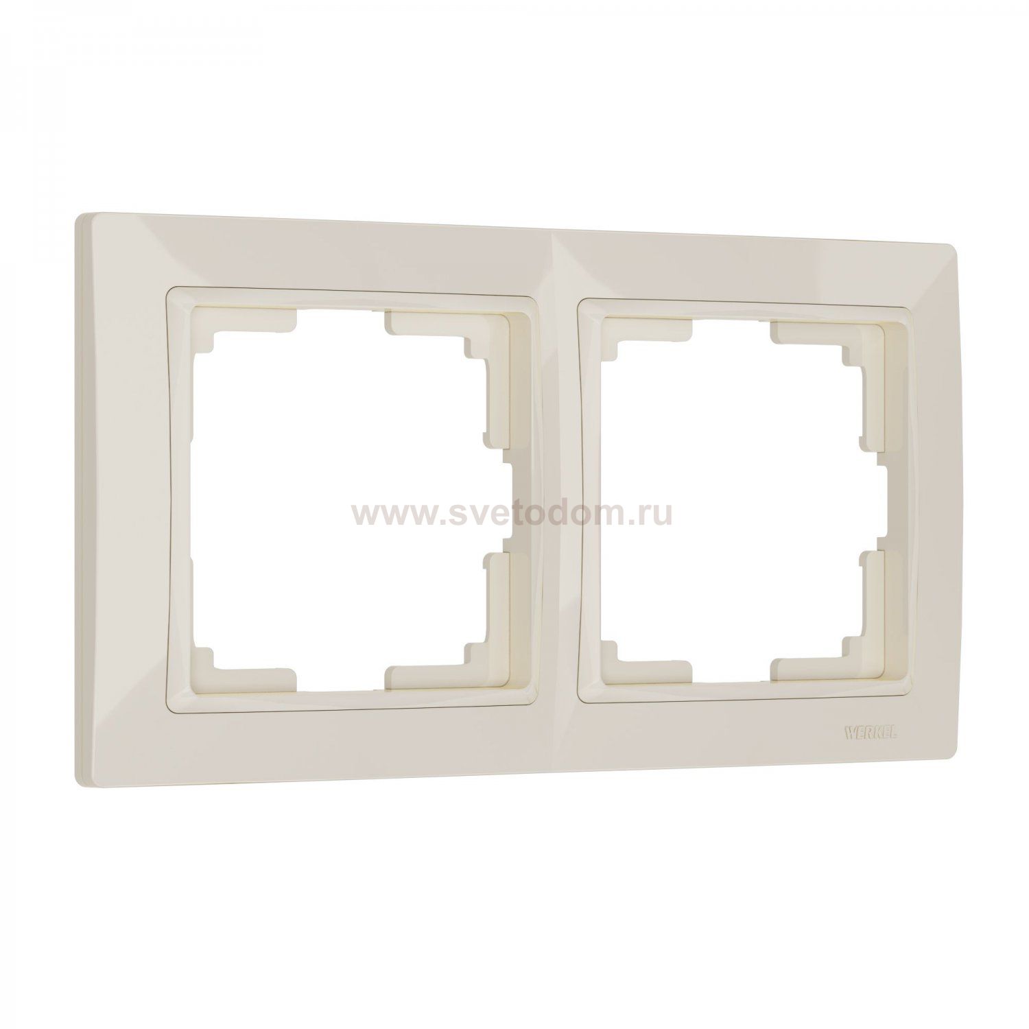 Рамка из поликарбоната на 2 поста Snabb Basic слоновая кость W0022003