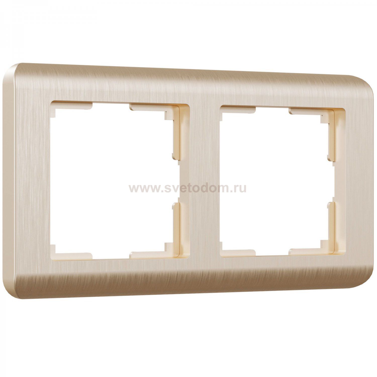 Рамка из поликарбоната на 2 поста Stream шампань W0022111