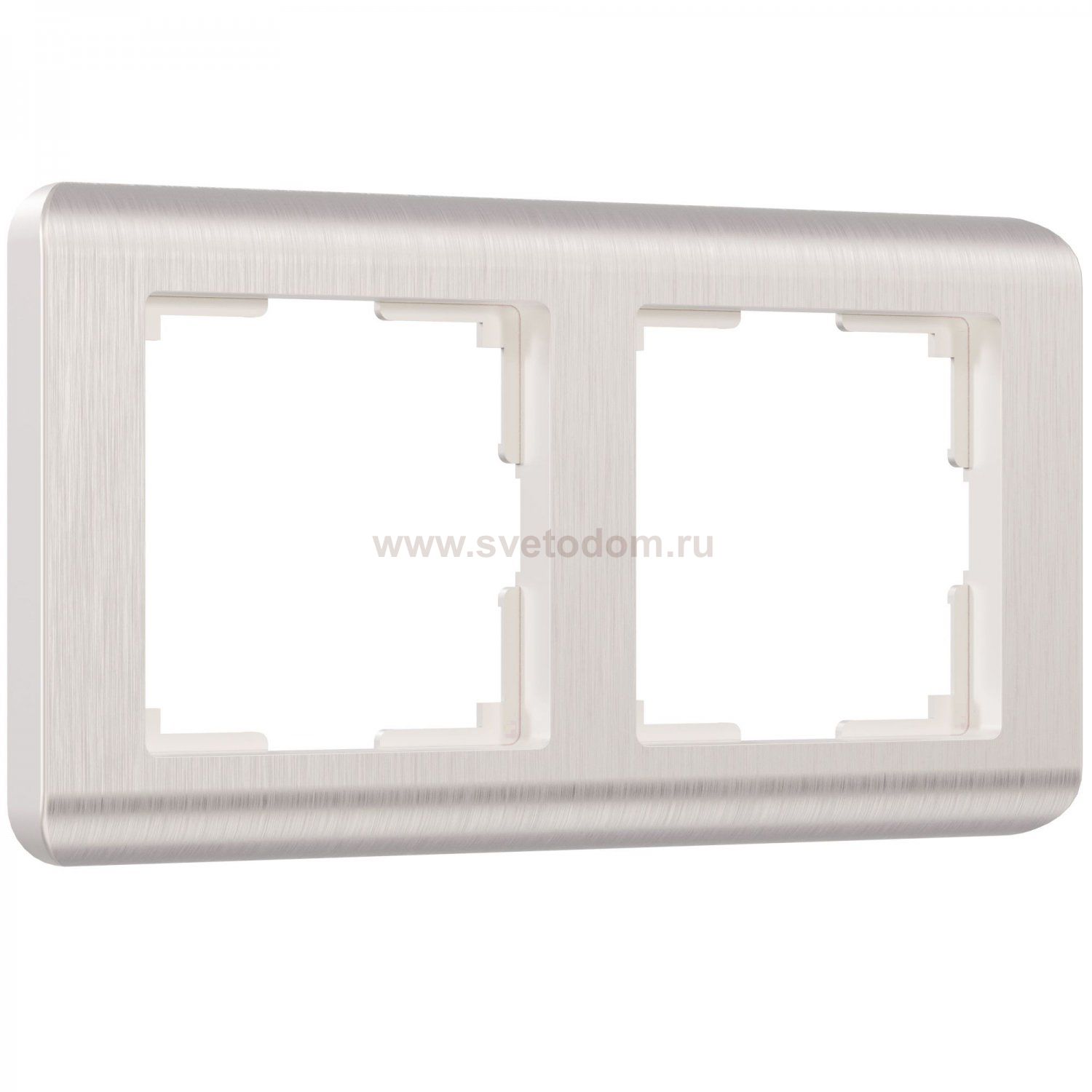 Рамка из поликарбоната на 2 поста Stream перламутровый W0022113