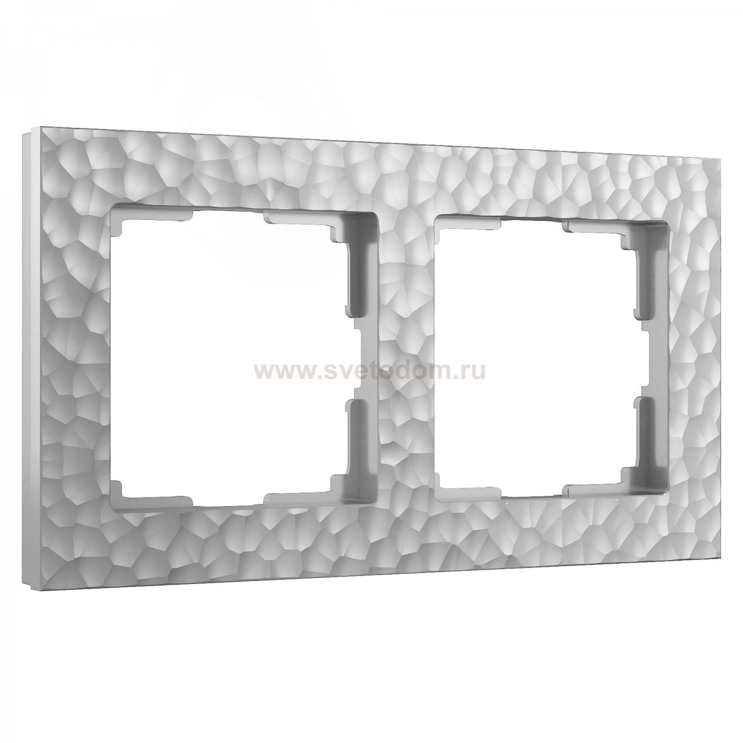 Рамка из поликарбоната на 2 поста Hammer серебряный W0022406