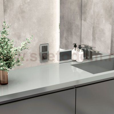 Рамка из стекла на 2 поста Elite графит W0022440