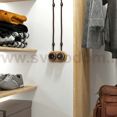 Рамка на 2 поста светлый бук W0025224