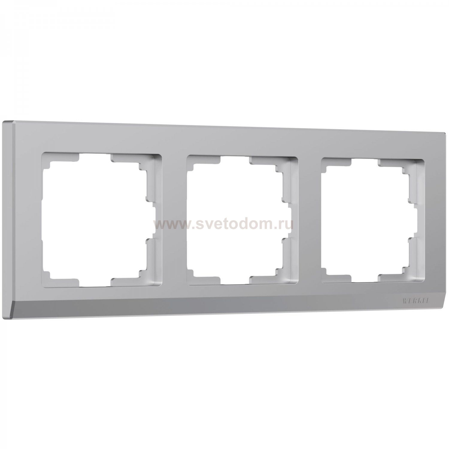 Рамка из поликарбоната на 3 поста Stark серебряный W0031806