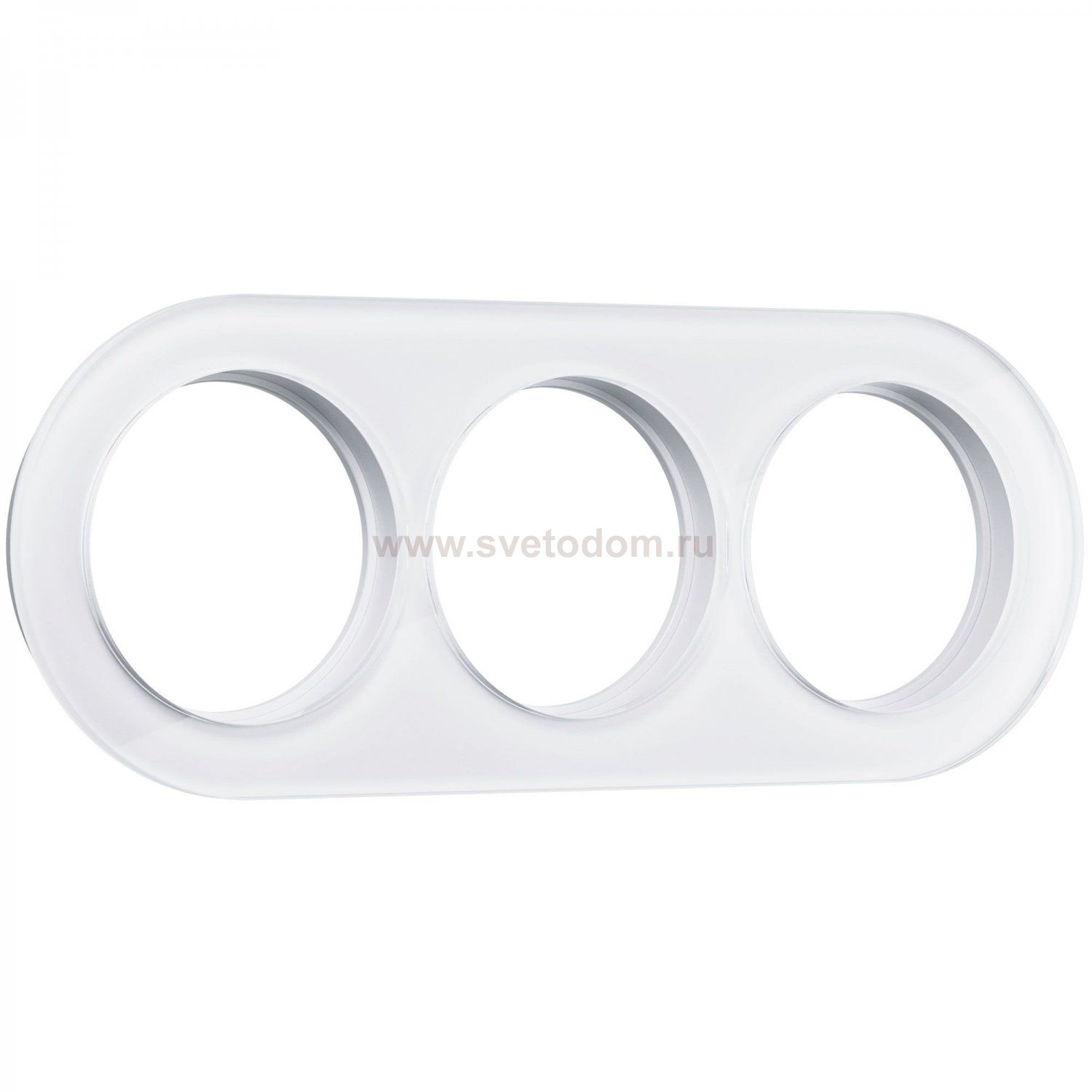 Рамка из стекла на 3 поста белый W0035101