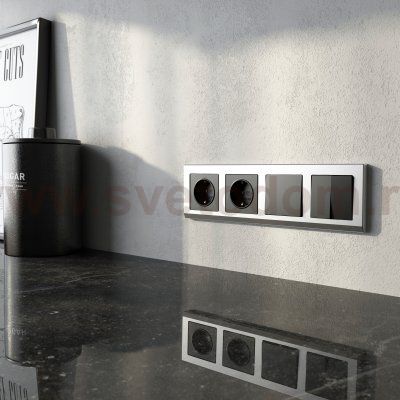 Рамка из поликарбоната на 4 поста Stark серебряный W0041806