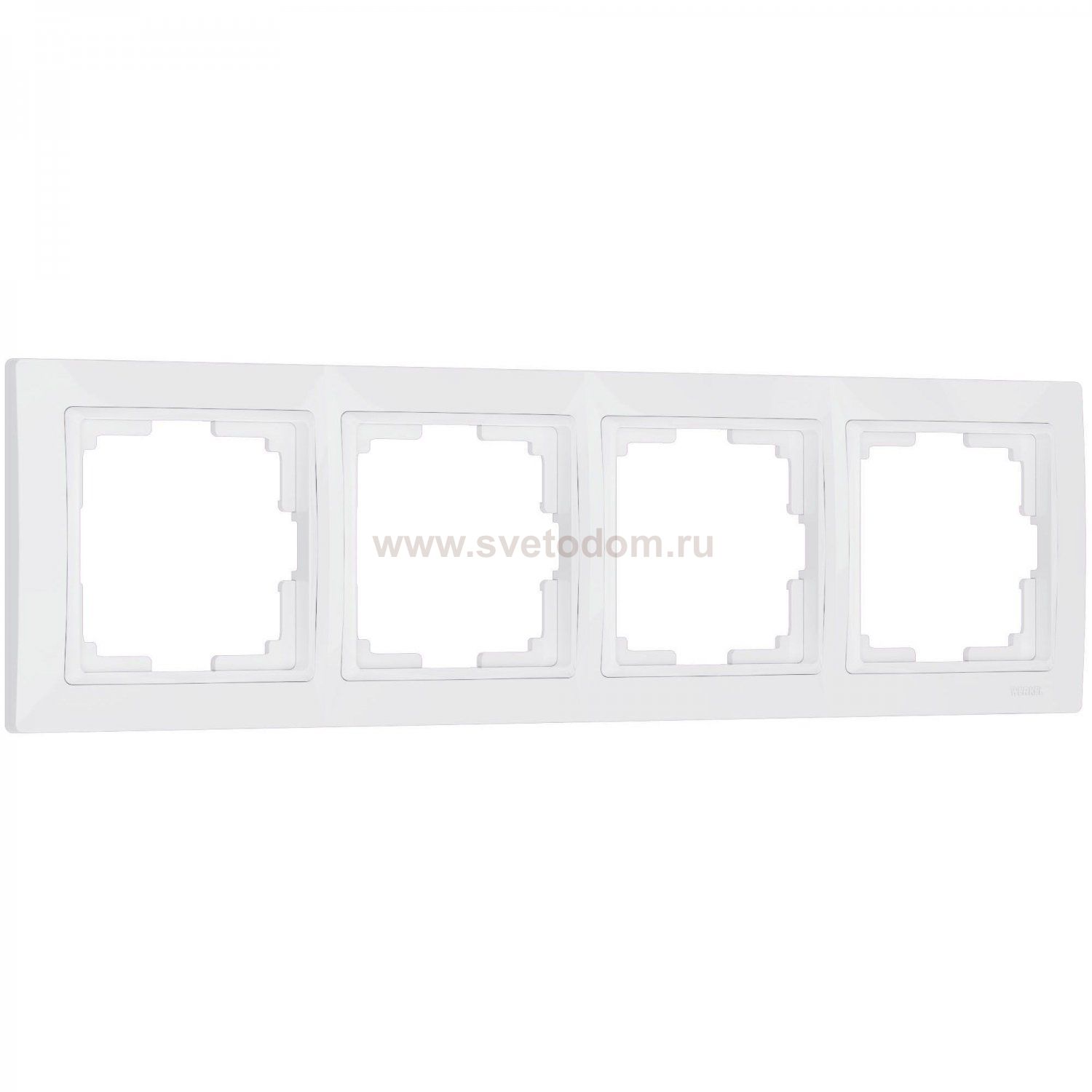 Рамка из поликарбоната на 4 поста Snabb Basic белый W0042001