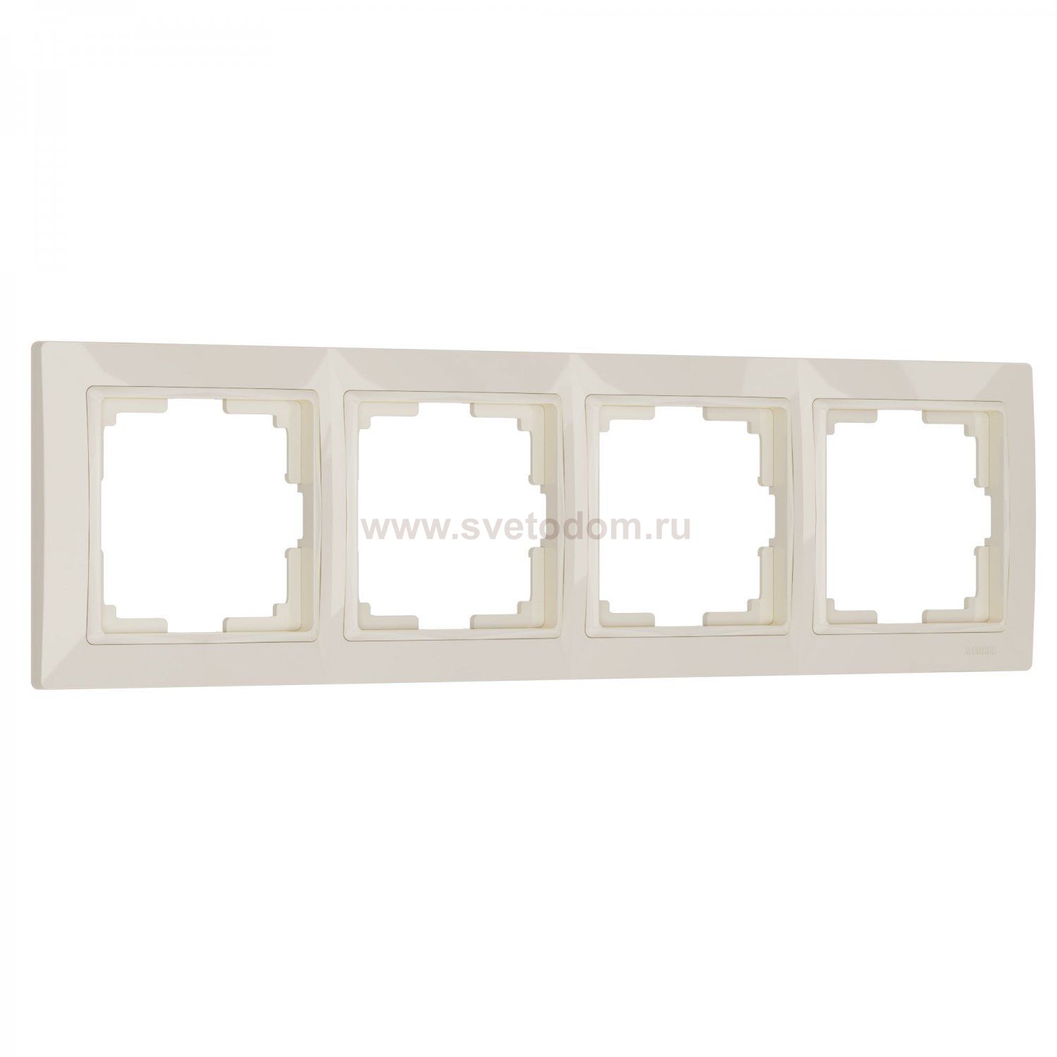 Рамка из поликарбоната на 4 поста Snabb Basic слоновая кость W0042003